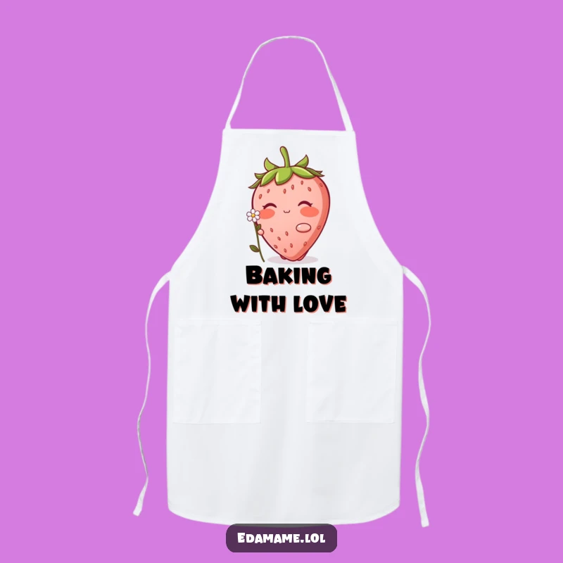 Funny Blushing Strawberry Apron: Cook with Sweetness and Charm