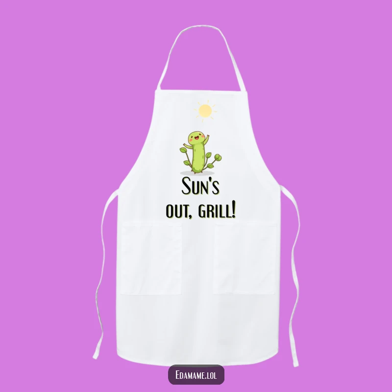 Funny Edamame Shoot Apron: Cook with Sunshine and Growth