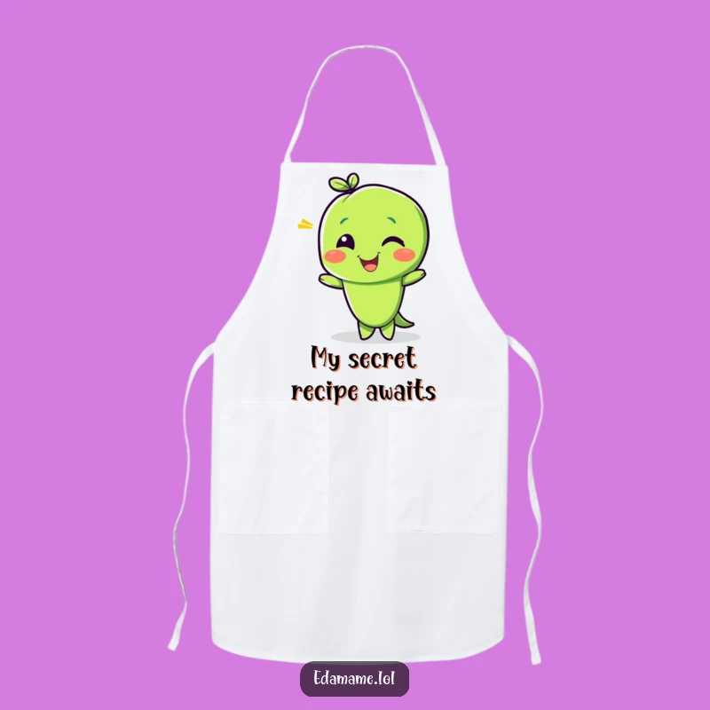 Funny Edamame Wink Apron: Cook with Playful Mischief