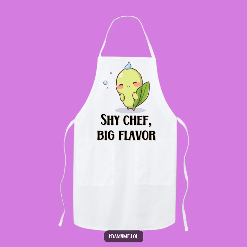 Funny Shy Edamame Apron: Cook with Sweetness and Bashful Kitchen Charm
