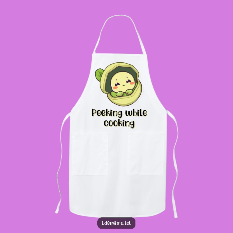 Funny Shy Edamame Bean Apron - Gentle Kitchen Charm