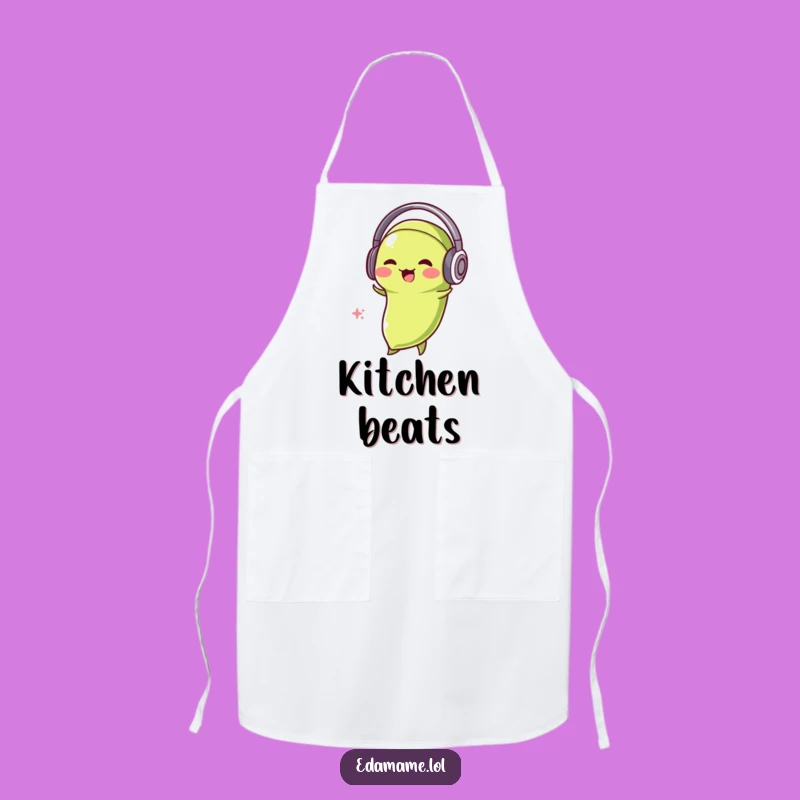 Funny Edamame DJ Apron: Kitchen Beats, Hilarious Chef Bean, Perfect Cooking Gift