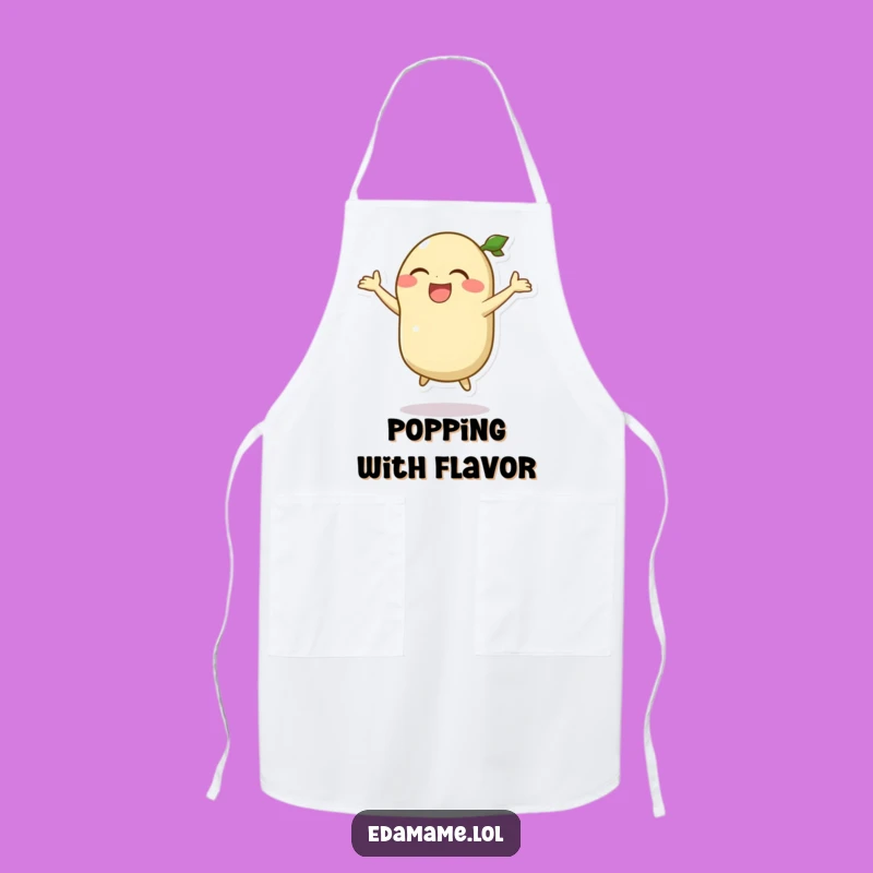 Funny Edamame Jump Apron: Hilarious Bean Chef's Accessory for Fun Cooking!
