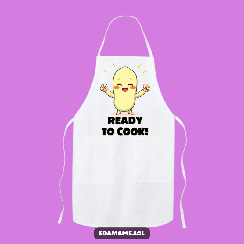 Funny Cheering Edamame Apron - Kitchen Victory Bean Chef Gift