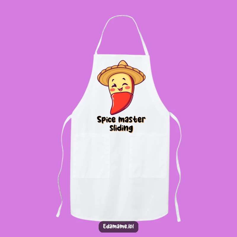 Funny Winking Taco Chili Slide Apron Cook with Spice and Flair