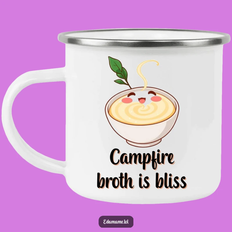Adventure Ready Funny Dashi Broth Camping Mug: Warm Swirls on the Go, Top Funny Gift!