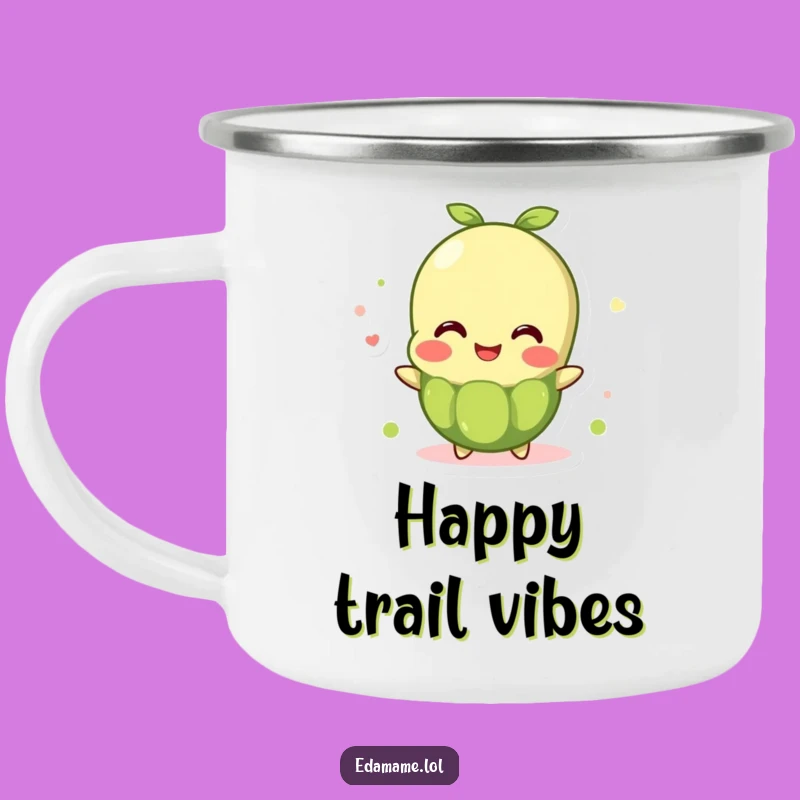 Funny Edamame Bean Camping Mug: Joyful Adventures - Overflowing Beans for Outdoor Fun Gift