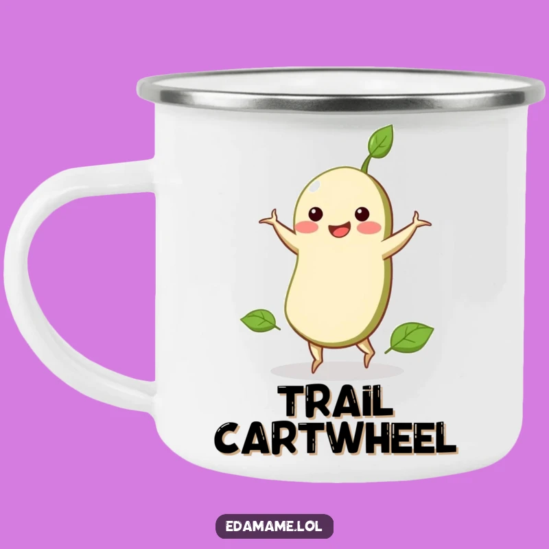 Funny Edamame Cartwheel Camping Mug: Adventure With This Bean!