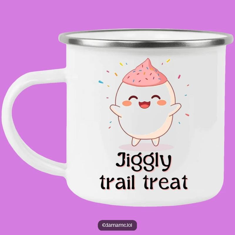Funny Giggling Mochi Jig Camping Mug: Sweet Sips on Every Adventure