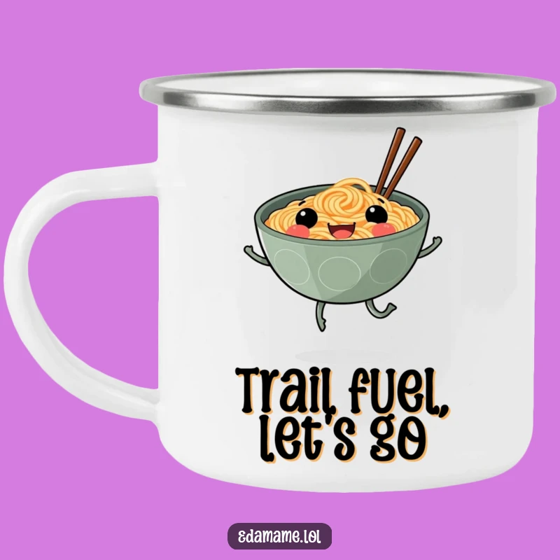 Funny Smiling Ramen Legs Camping Mug Your Adventure Buddy for Hot Drinks