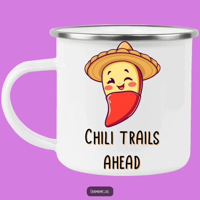 Funny Winking Taco Chili Slide Camping Mug Your Spicy Adventure Mug