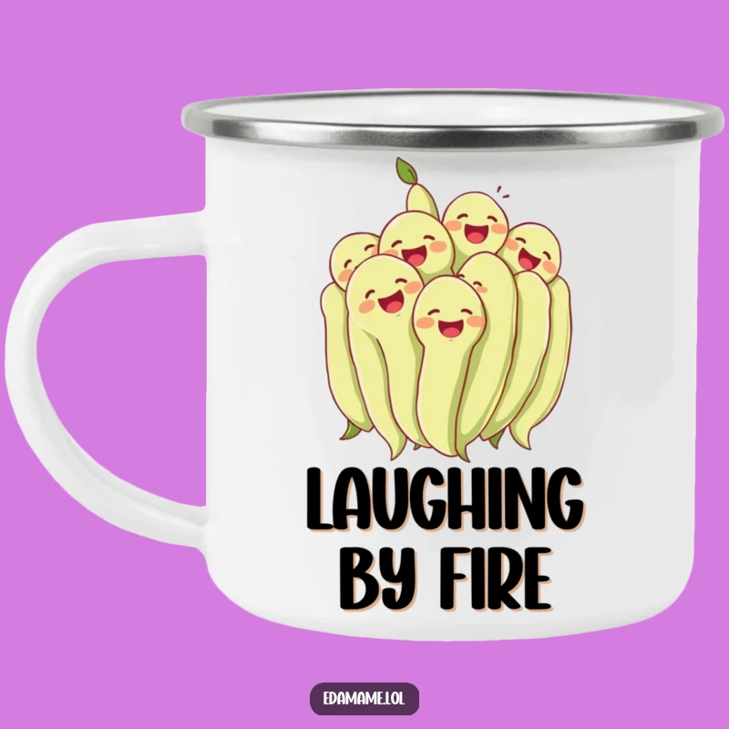 Funny Edamame Laugh Camping Mug: Joyful Sips Together