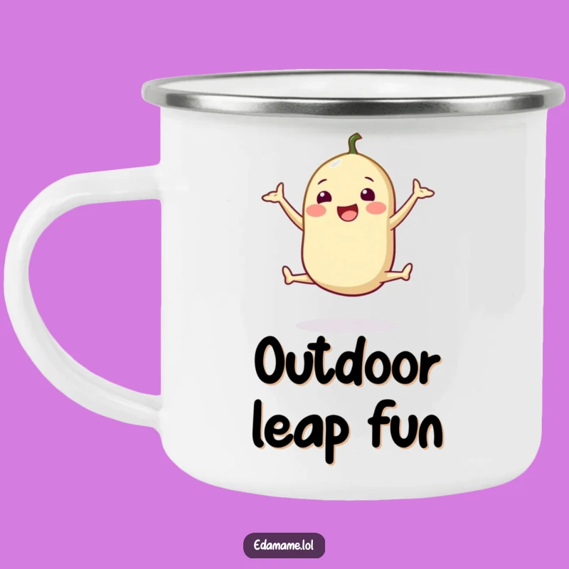 Funny Edamame Jump Camping Mug - Healthy Adventures Gift!