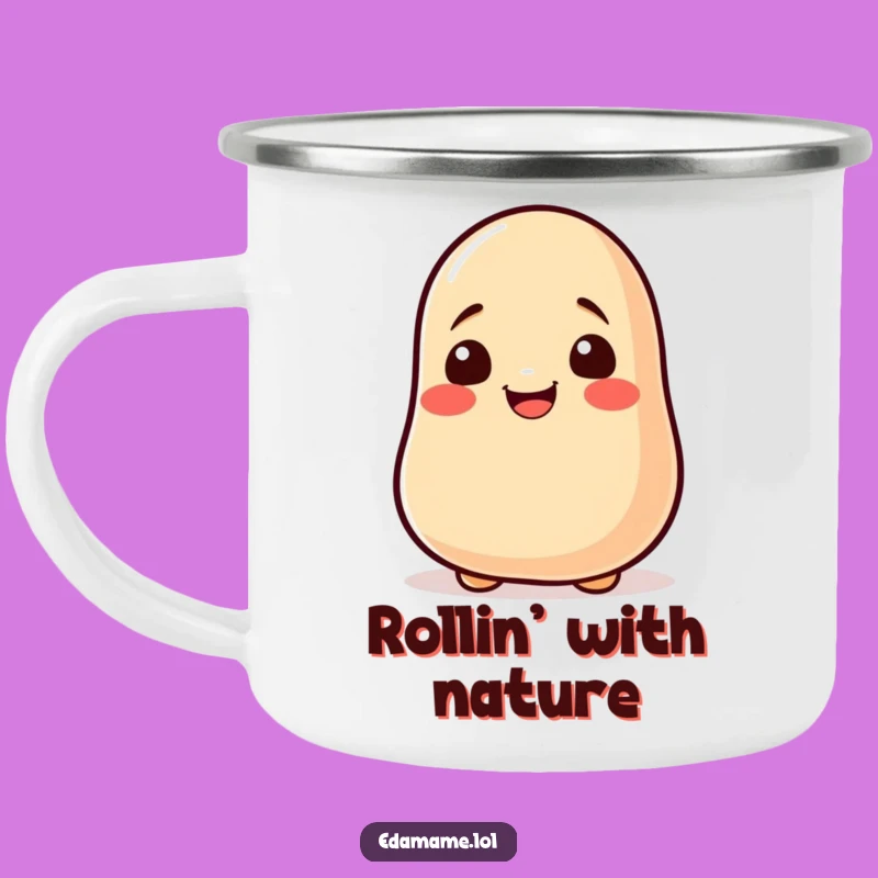 Funny Soy Bean Rolling Camping Mug - Adventure-Ready Humor - Perfect Funny Outdoor Gift