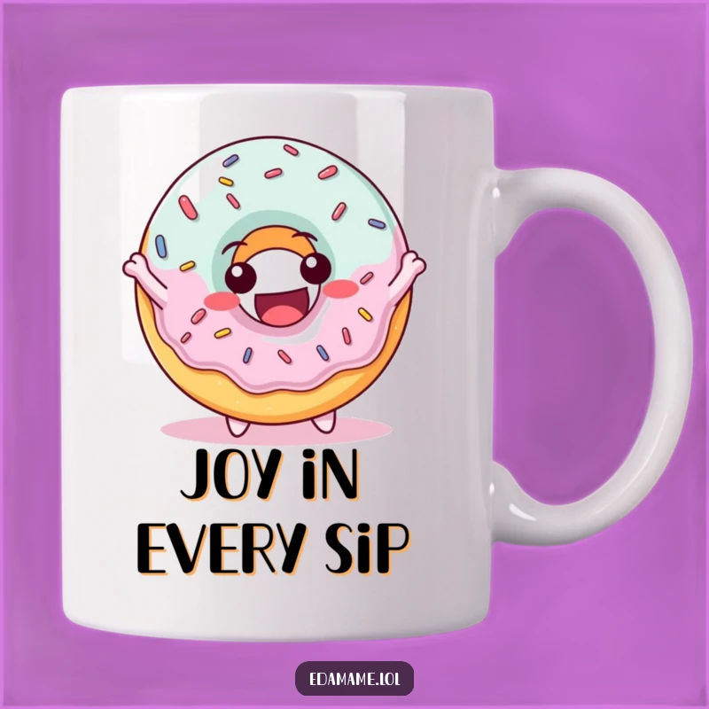 Funny Delighted Donut Mug: Hilarious Gift for Sprinkle Lovers and Joyful Souls