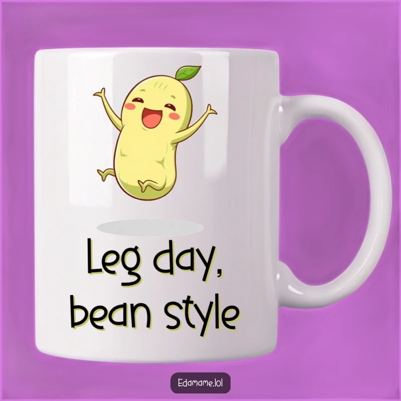 Funny Edamame Cartwheel Mug: A Hilarious Gift for Energetic Veggie Fans