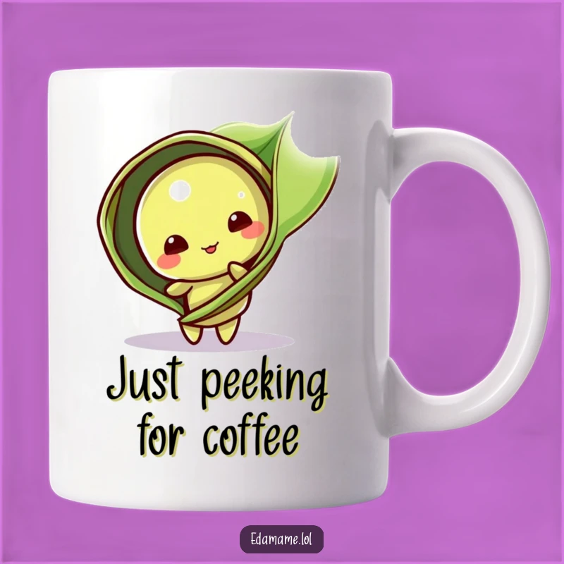 Funny Edamame Pod Mug: Playful Peek-a-Boo for a Cute and Funny Gift