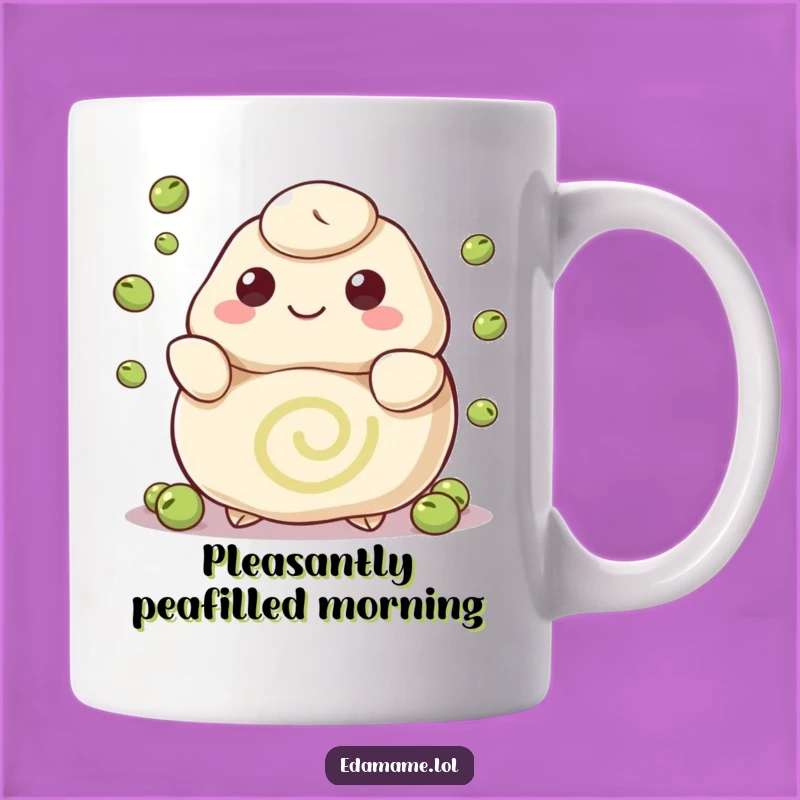Funny Happy Dumpling Juggling Peas Mug A Delightful Sip for Foodies