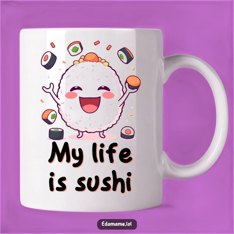 Funny Sushi Juggling Rice Ball Mug: A Hilarious Gift for Food Lovers
