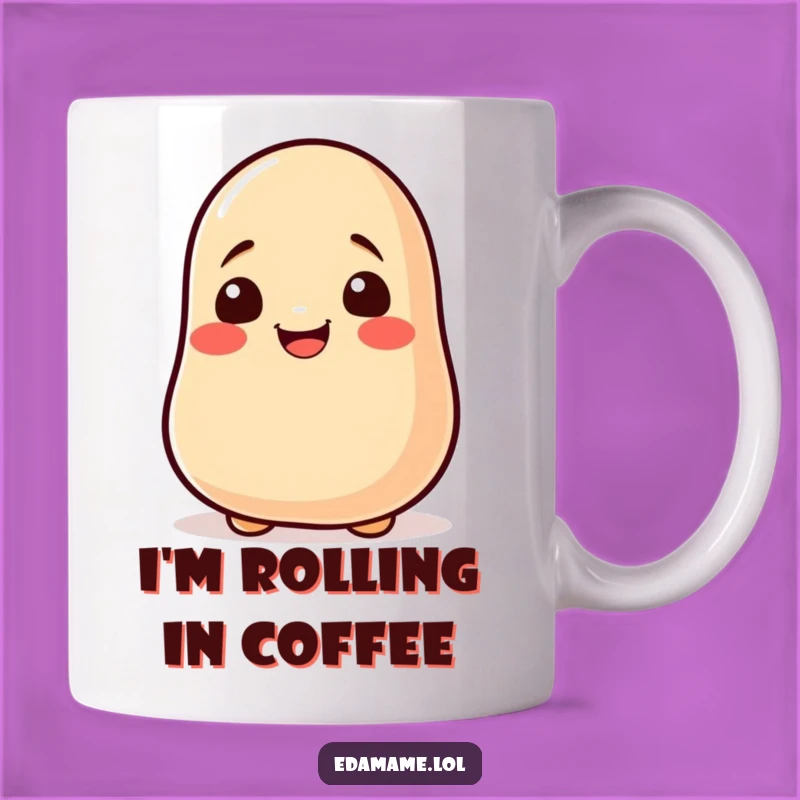Funny Soy Bean Rolling Mug - Hilarious Rolling Bean Coffee Cup - Perfect Funny Gift Idea