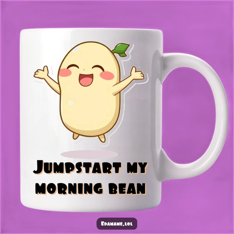 Funny Edamame Jump Mug: A Hilarious Bean Gift for Veggie Lovers!