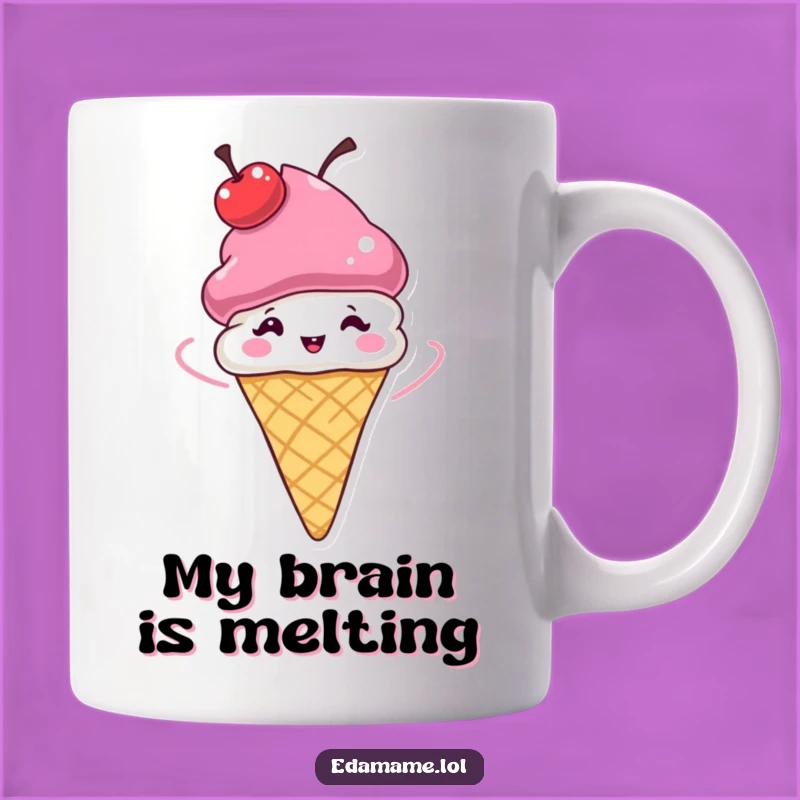 Funny Ice Cream Cone Spinning Mug: A Whimsical Cherry Hat Treat, Perfect Funny Gift!