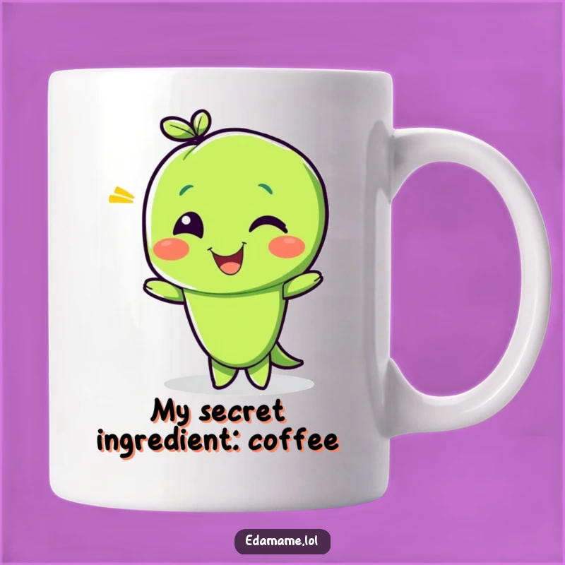 Funny Edamame Wink Mug: Share a Secret with Playful Bean Humor
