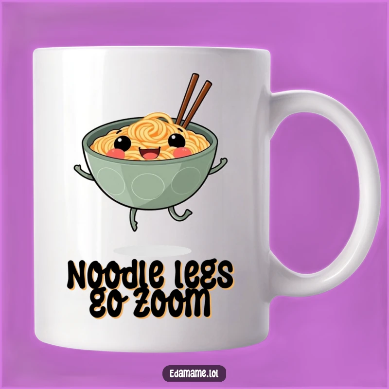 Funny Smiling Ramen Legs Mug A Joyful Sip for Noodle Lovers