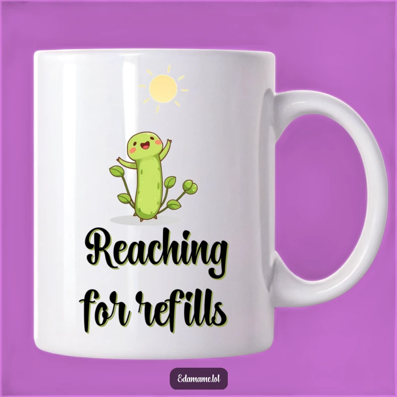 Funny Edamame Shoot Mug: Reach for Joyful Mornings