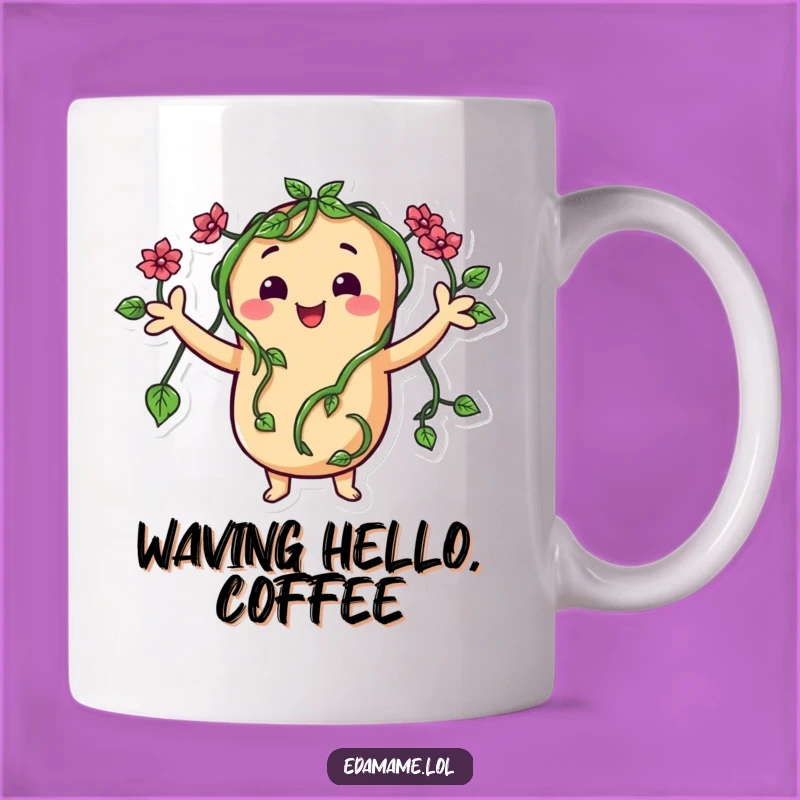 Funny Vine Arms Bean Mug: A Cheerful Character Perfect for Gift