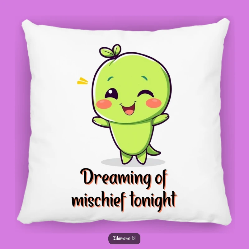 Funny Edamame Wink Pillow: Cozy Comfort with Playful Mischief