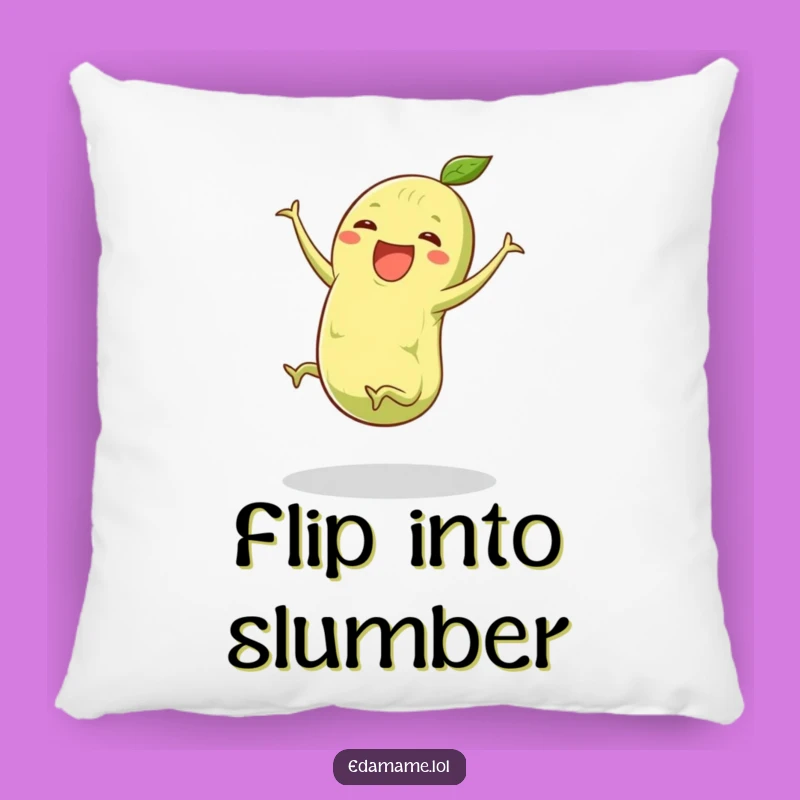 Cheery Funny Edamame Cartwheel Pillow: Add Playful Fun to Your Space