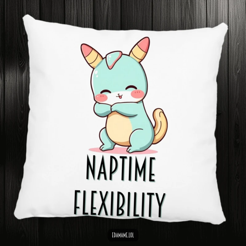 Funny Churro Yoga Pillow: A soft, comforting pillow featuring a silly churro character performing a humorous, bendy yoga pose.