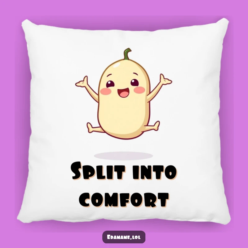 Funny Edamame Jump Pillow - Cozy Comfort with Energetic Charm Gift!