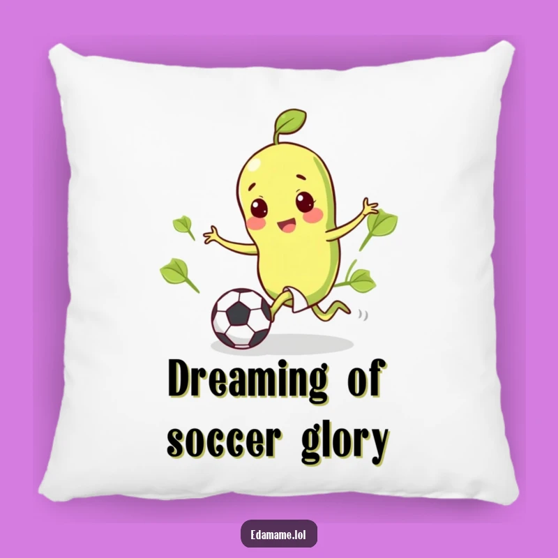 Funny Edamame Soccer Pillow: Soft Bean Kicking Cushion, Perfect Funny Gift