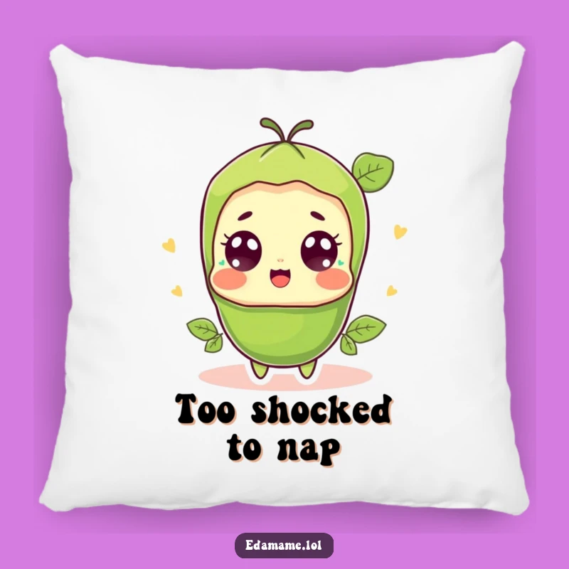 Funny Surprised Edamame Pillow - Soft Wide-Eyed Bean Comfort Gift