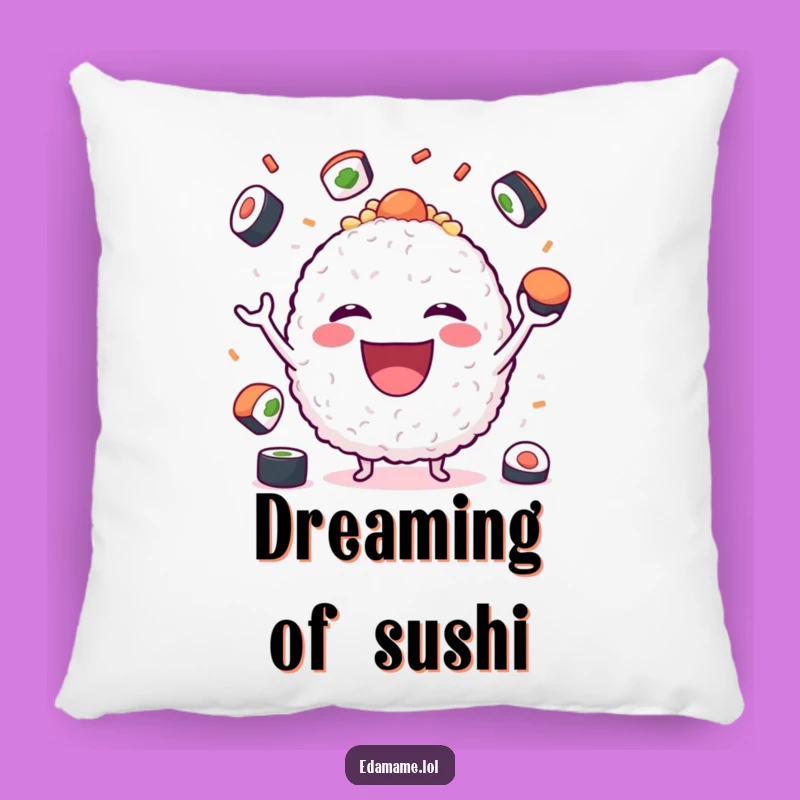 Funny Sushi Juggling Rice Ball Pillow: Cuddle Up with Cute Food Humor
