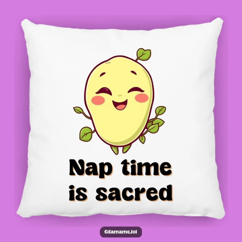 Funny Winking Edamame Pillow - Comfy and Cheerful Decor Accent