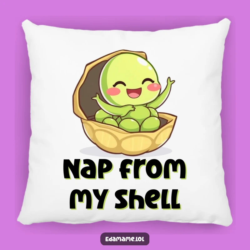 Funny Giggling Edamame Pillow - Soft & Joyful Pod Escape Cushion for Cozy Smiles
