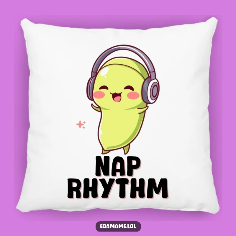 Funny Edamame DJ Pillow: Bobbing Bean Comfort, Hilarious Accent Decor, Perfect Gift