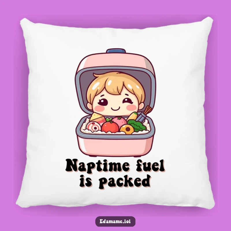 Soft Funny Bento Box Pillow: Cuddle Up with Happy Food Comfort, Perfect Funny Gift!