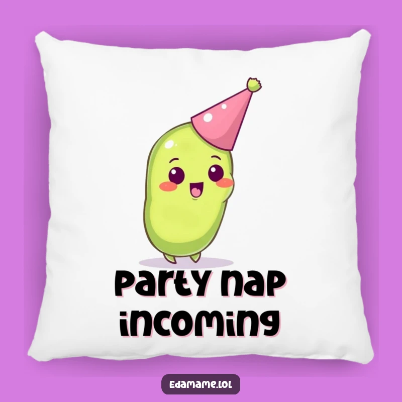 Funny Edamame Party Pillow - Cozy Excited Bean Pod Comfort Gift