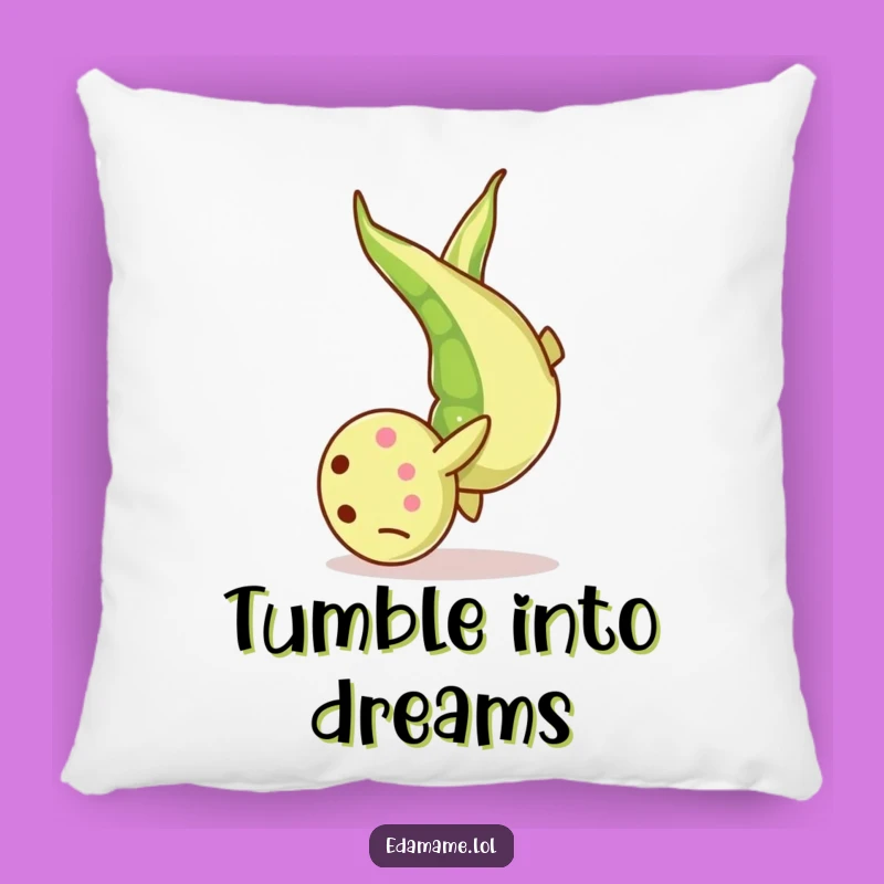 Funny Edamame Somersault Pillow: Comfy & Playful Accent