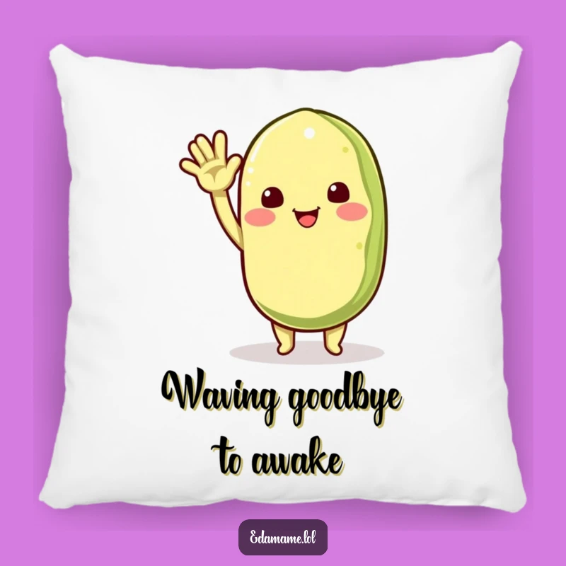 Funny Edamame Waving Pillow: Cozy Comfort with Enthusiastic Cheer