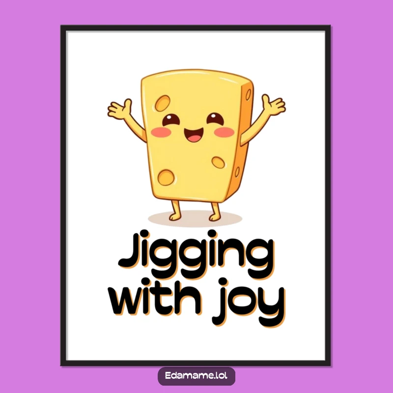 Funny Cheese Jig Digital Art: Hilarious Dairy Decor for Your Space