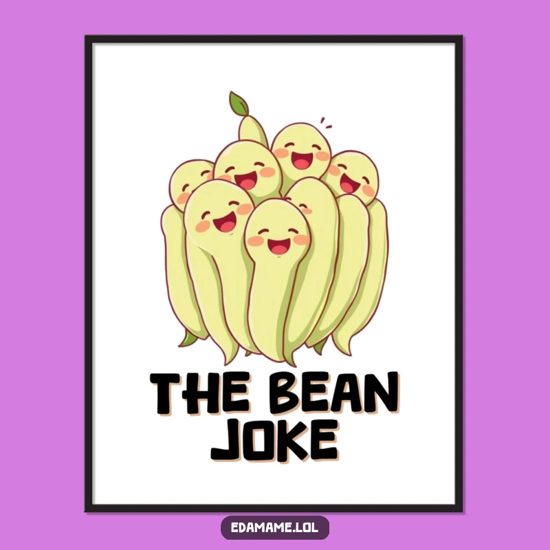 Funny Edamame Laugh Digital Art: Instant Download of Shared Joy
