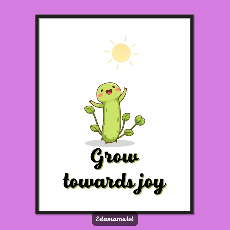 Funny Edamame Shoot Digital Art: Instant Download of Sunny Cheer