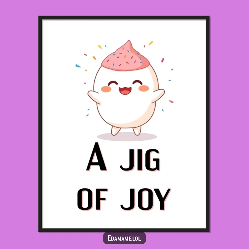 Funny Giggling Mochi Jig Digital Art: Instant Sweetness for Your Walls