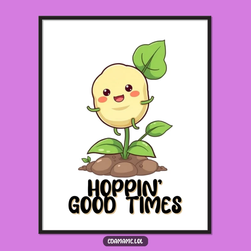 Funny Pod Hopping Digital Art - Instant Plant Joy Print - The Perfect Funny Gift Download