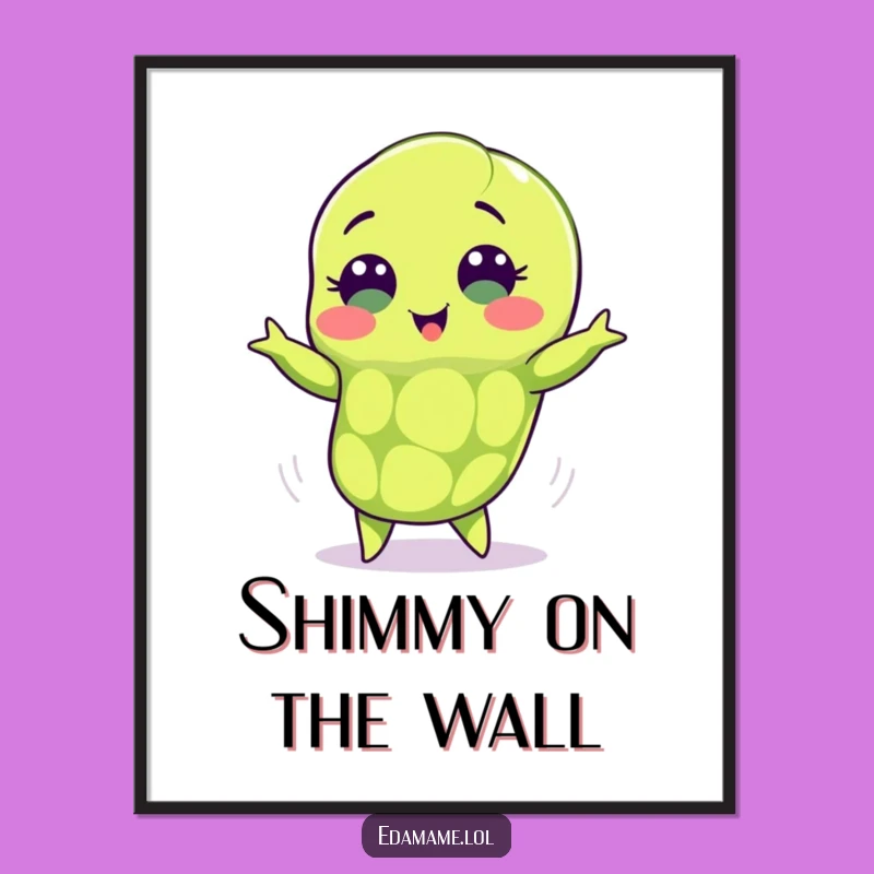 Funny Shimmying Edamame Digital Art: Instant Dancing Decor